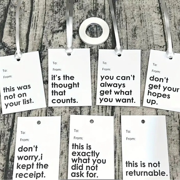 Set of Funny Gift Tags NWOT - Picture 2 of 4